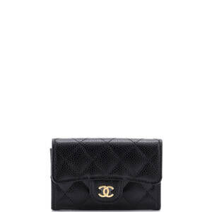 Chanel Classic Flap Card Holder Quilted Caviar